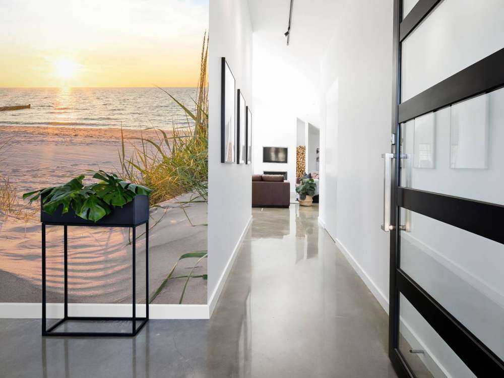 Spiaggia di dune con tramonto