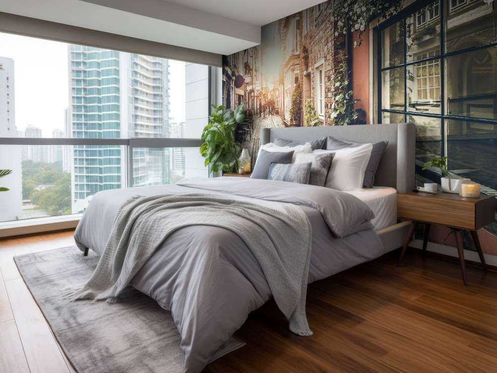 Tramonto in una strada vecchia