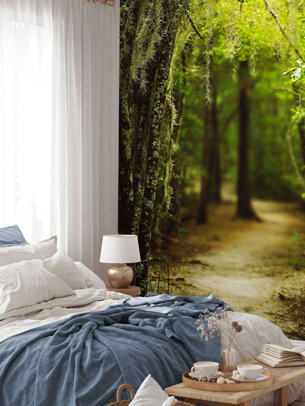 Foresta spagnola piena di muschio