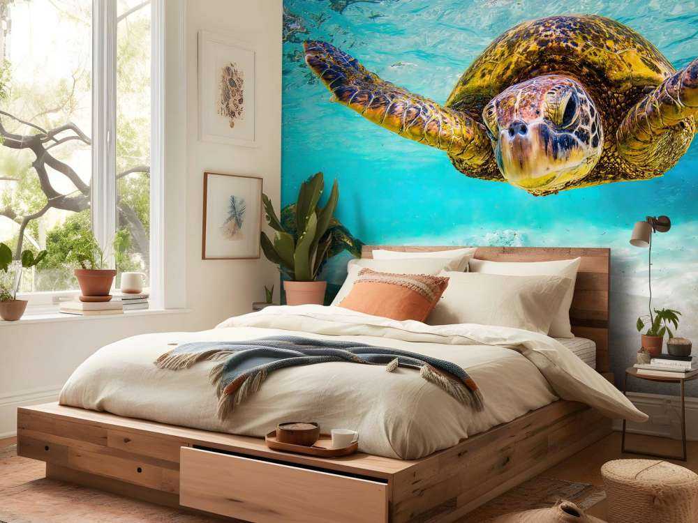 Tartaruga marina nell'oceano