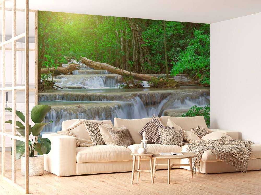 Ampia cascata nella foresta