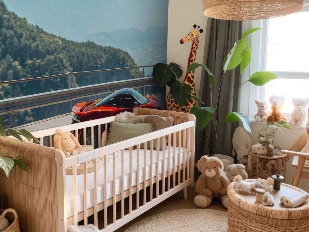 Guidando attraverso il panorama montano