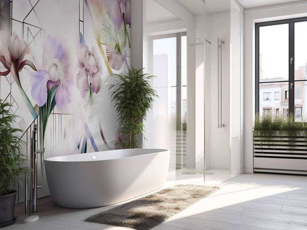 Acquerello Geometria Rosa