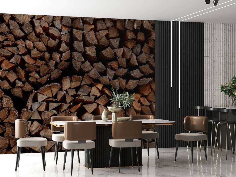 Pile rotonde di legno