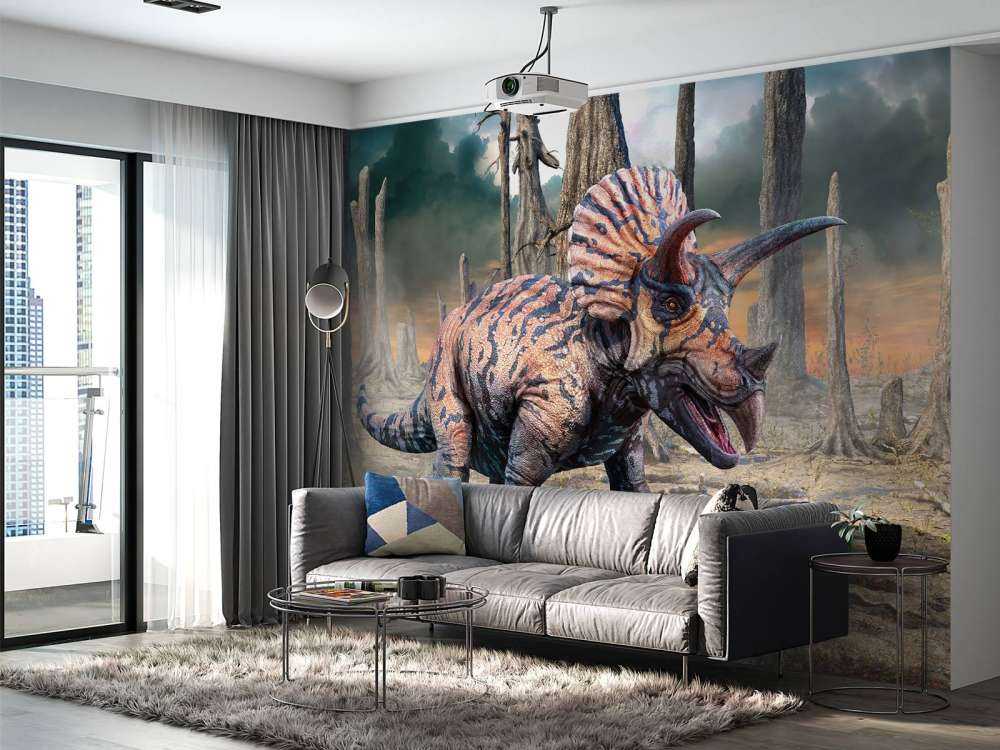 Torosaurus in una zona deserta