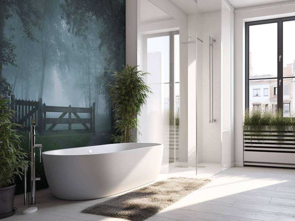 Sentiero della foresta nebbiosa