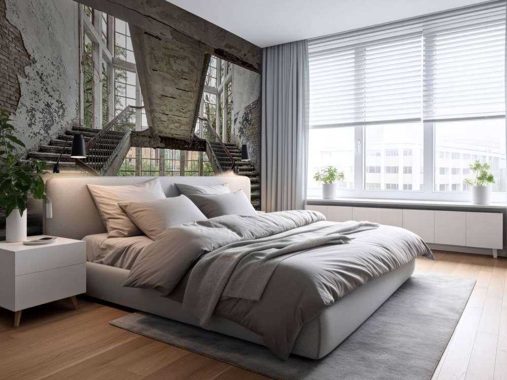 Scala di una scuola abbandonata