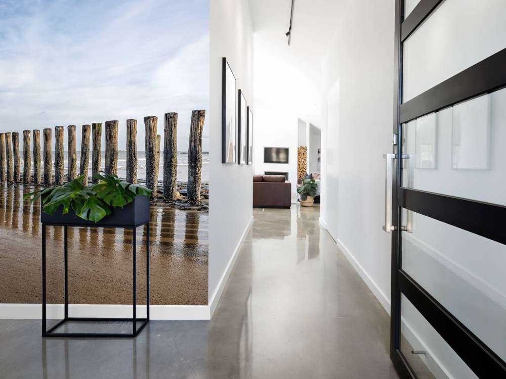 Diga foranea in legno sulla costa nei pressi di Cadzand-bad - NL