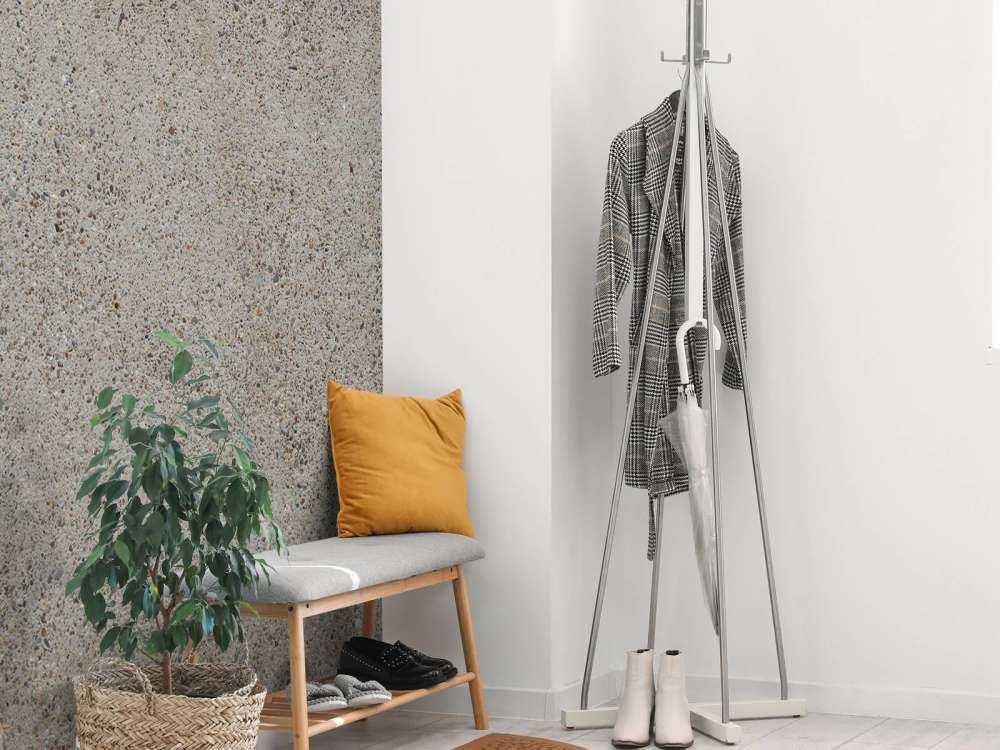 Calcestruzzo con pietre grezze