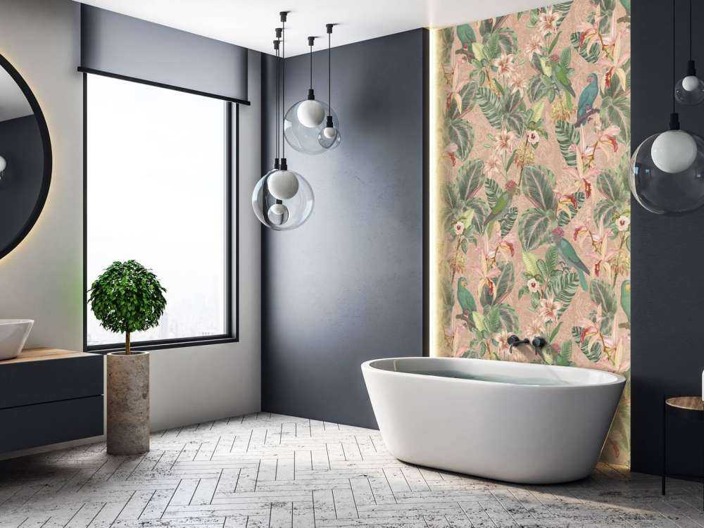 Uccelli e pappagalli della giungla tropicale - terracotta