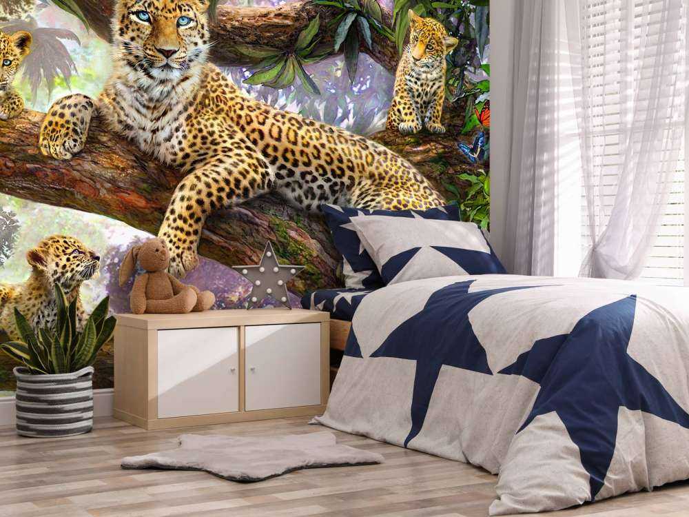 Tree Top Leopard Family