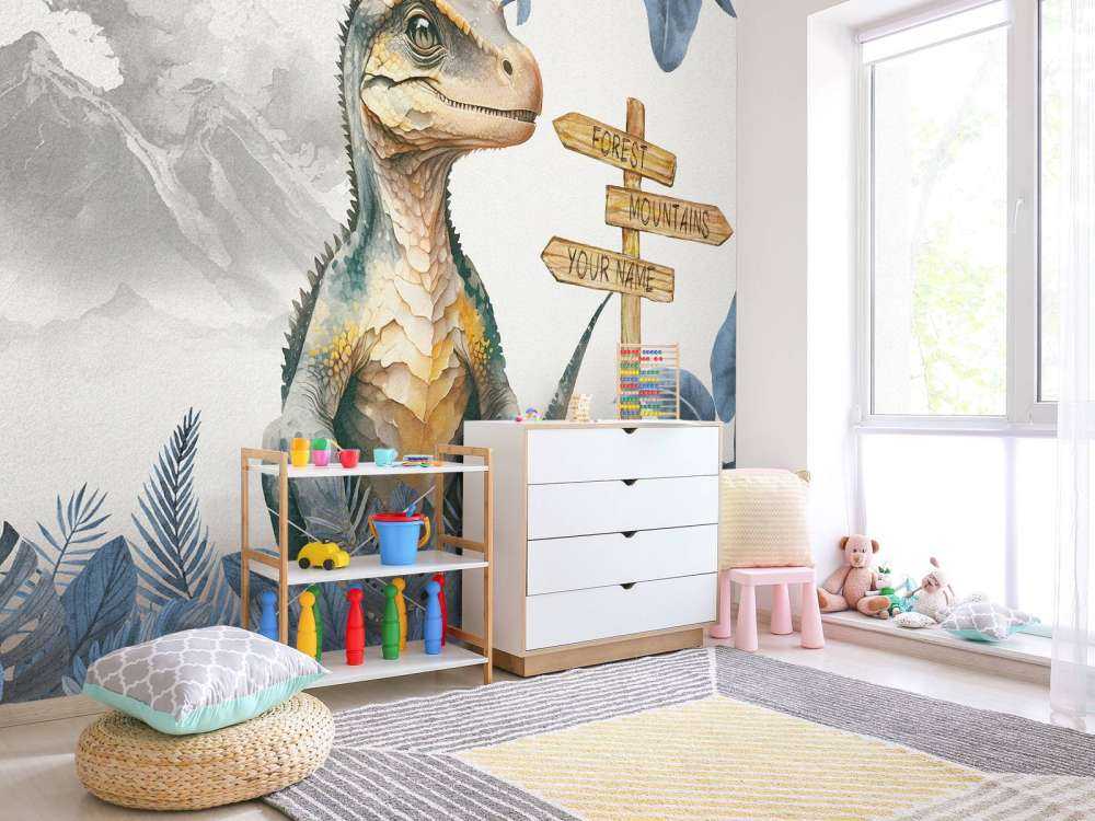 Baby velociraptor nella giungla blu