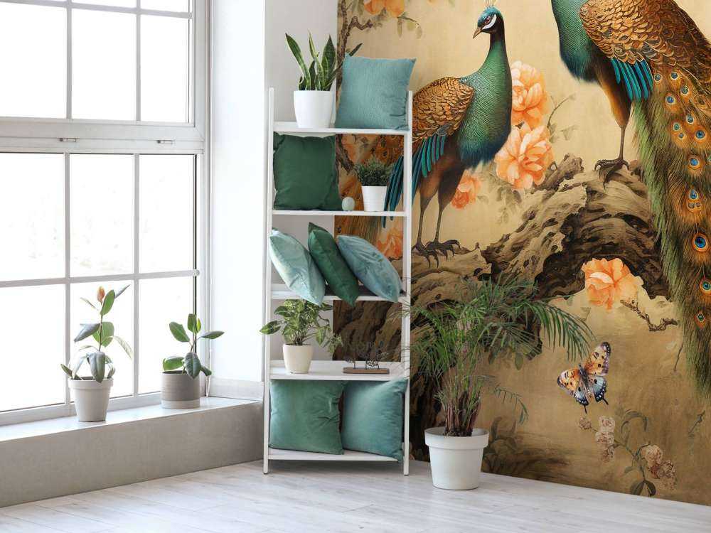 Danza del Pavone nel Bagliore della Fioritura