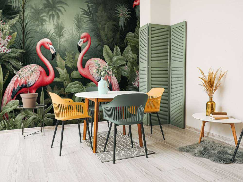 Flamingo Floral Oasis