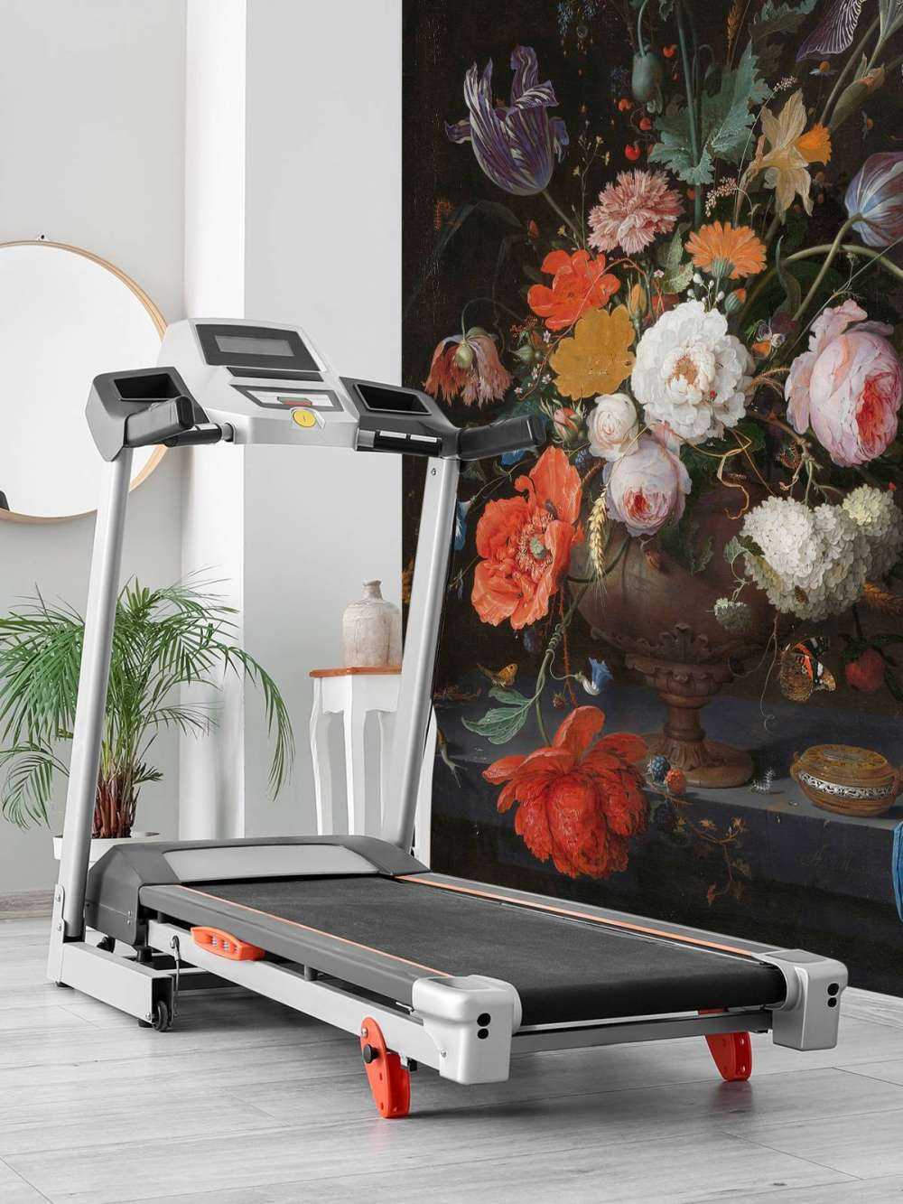 Natura morta con fiori e orologio