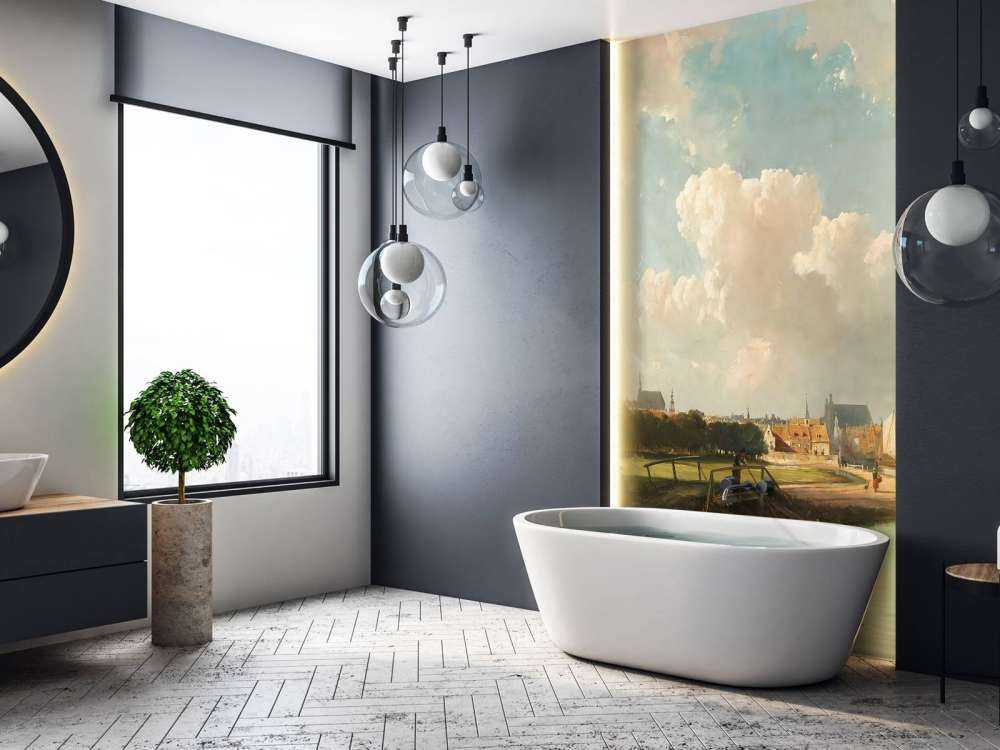 Veduta dell'Aia dal canale di Delft nel XVII secolo