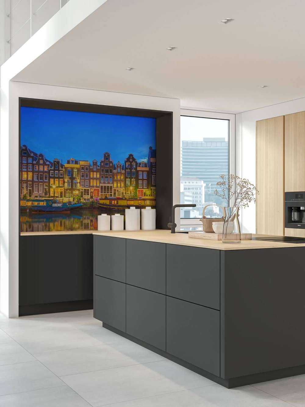 Canale di Amsterdam di notte