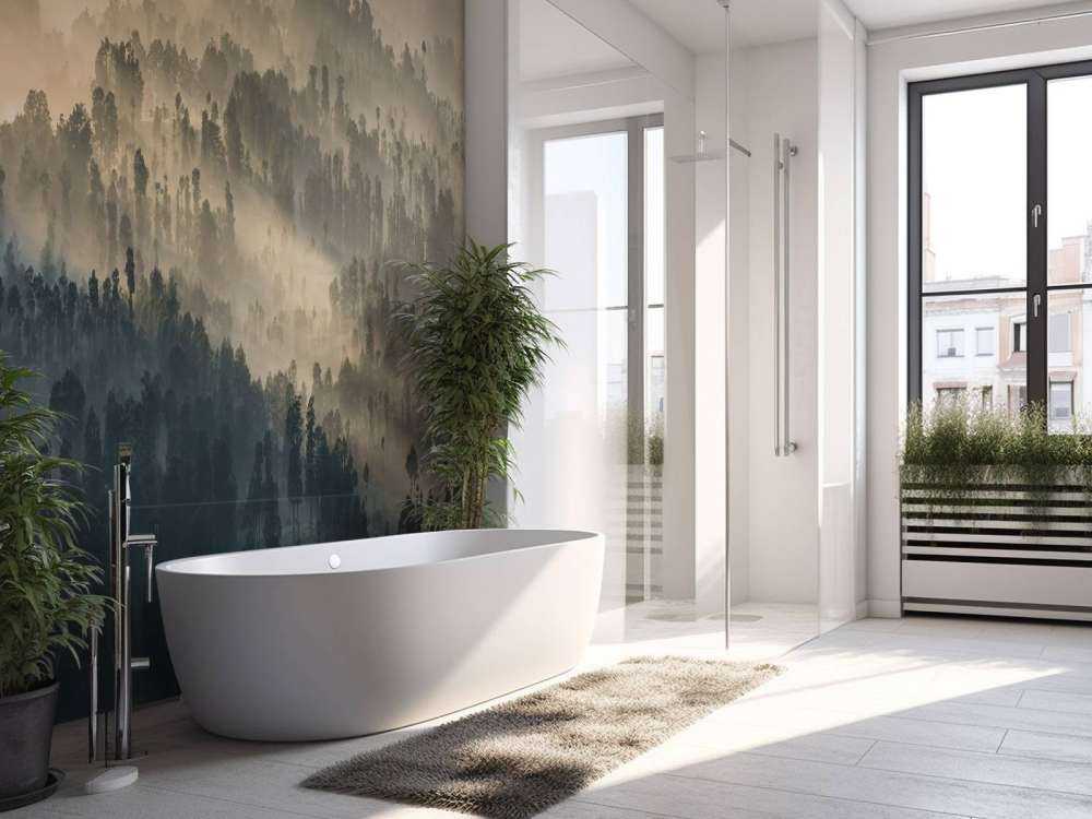 Montagne nebbiose in Indonesia