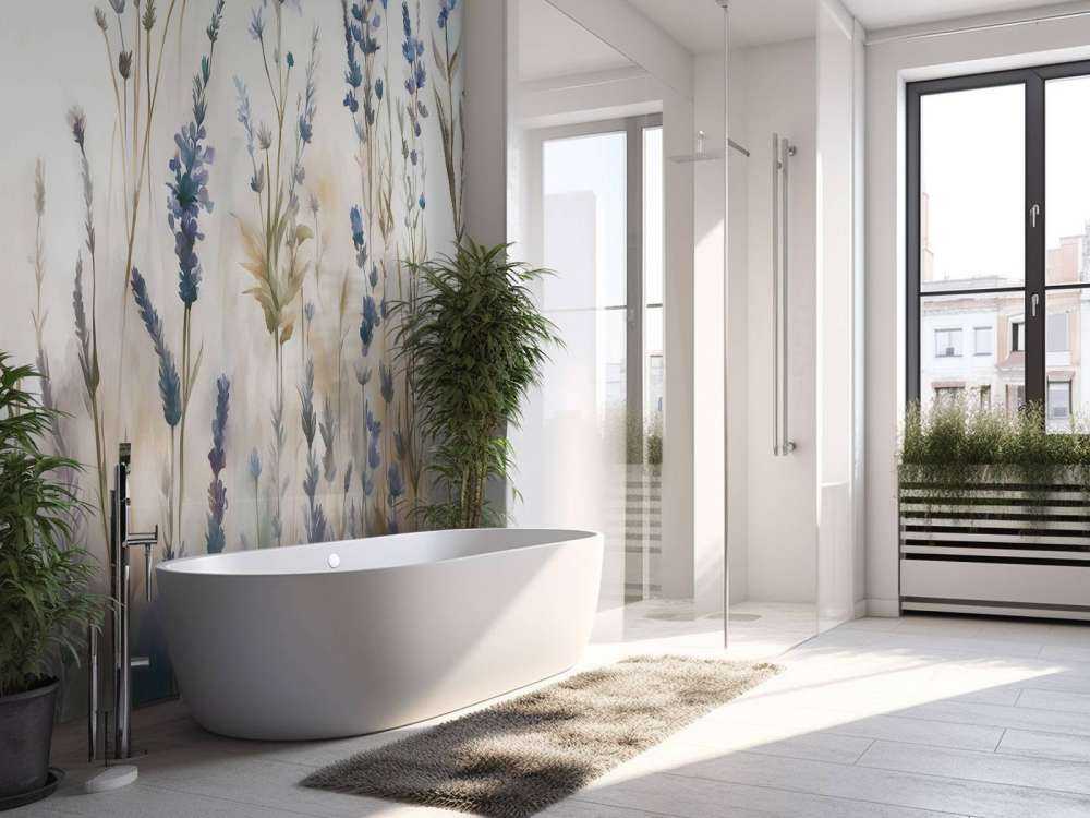 Lavanda Radura Senza Giunte Blu Chiaro