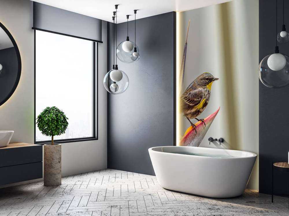 Fiore del paradiso con uccello