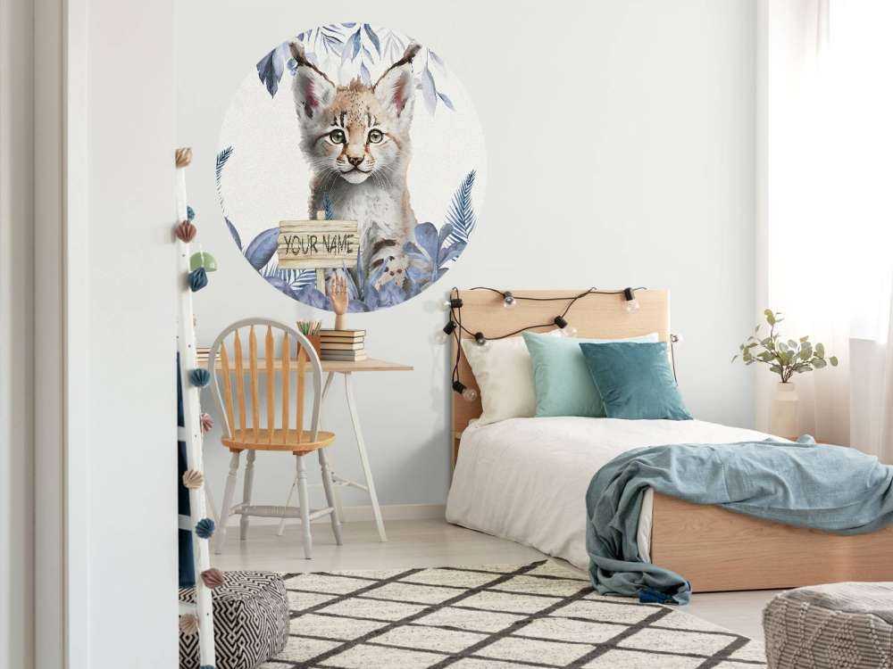 Baby lince nella giungla blu