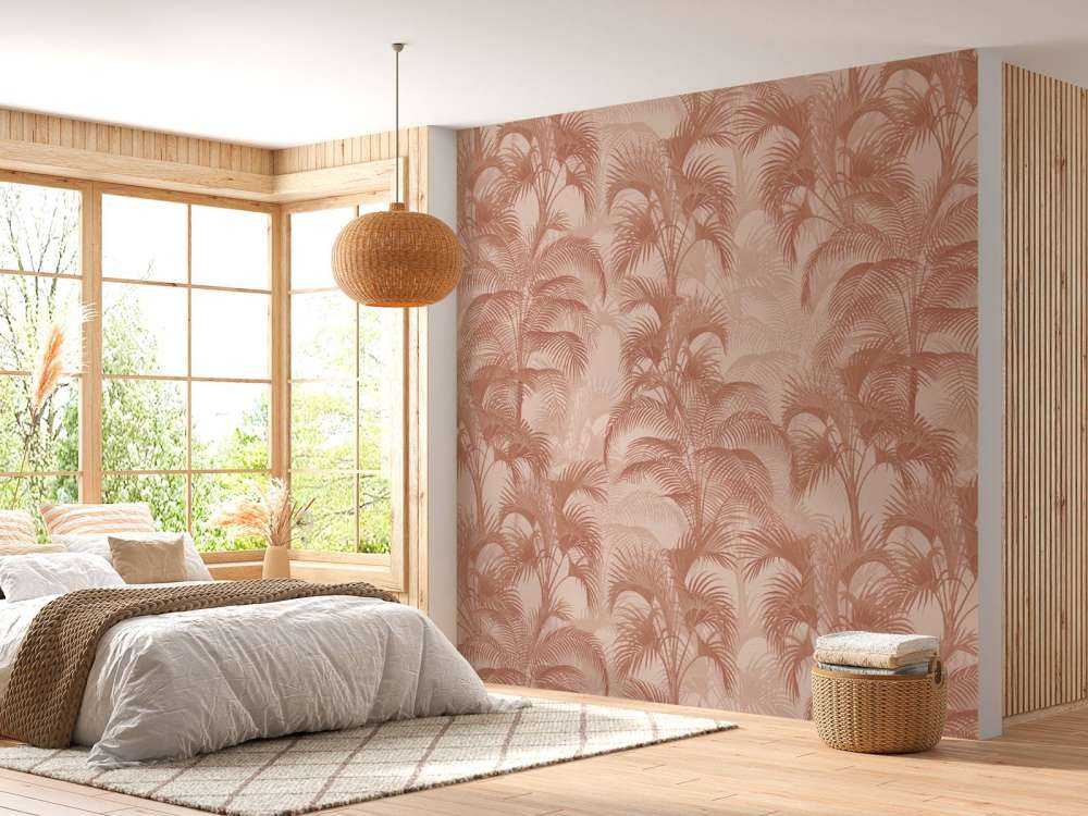 Palme tropicali d'epoca - terracotta