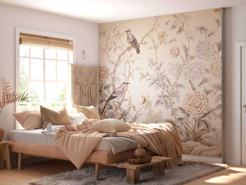 Paesaggio floreale disegnato