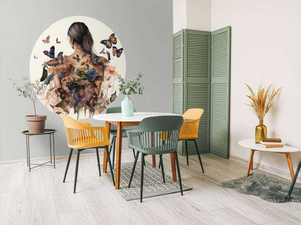 Watercolor Butterfly Woman Body #4