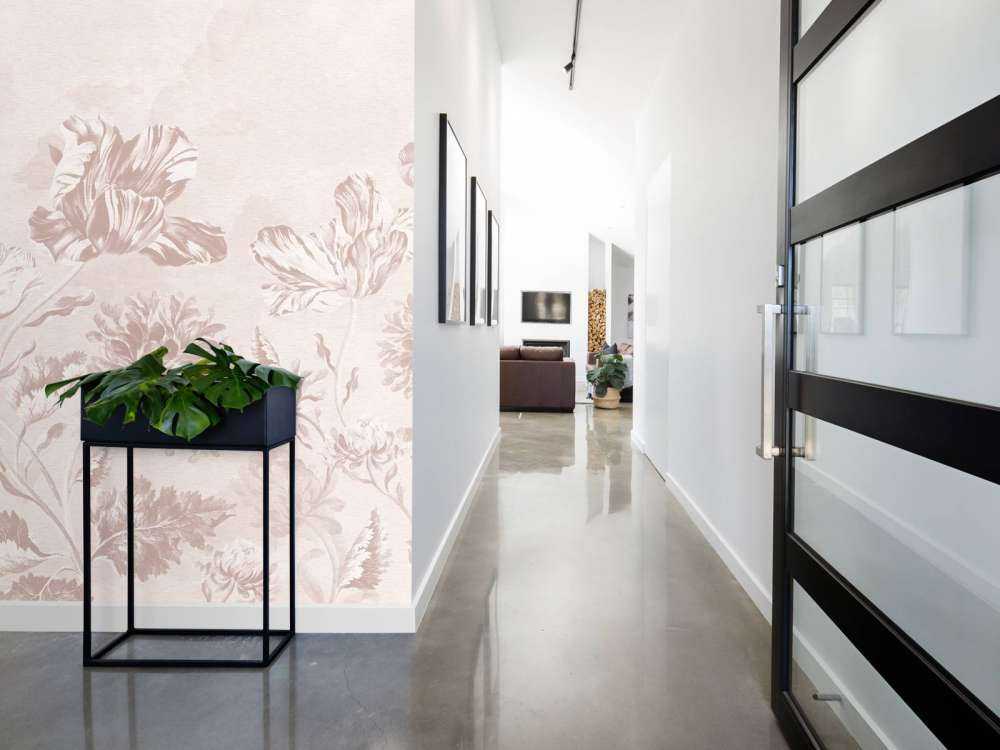 Paesaggio floreale barocco - rosa cipria