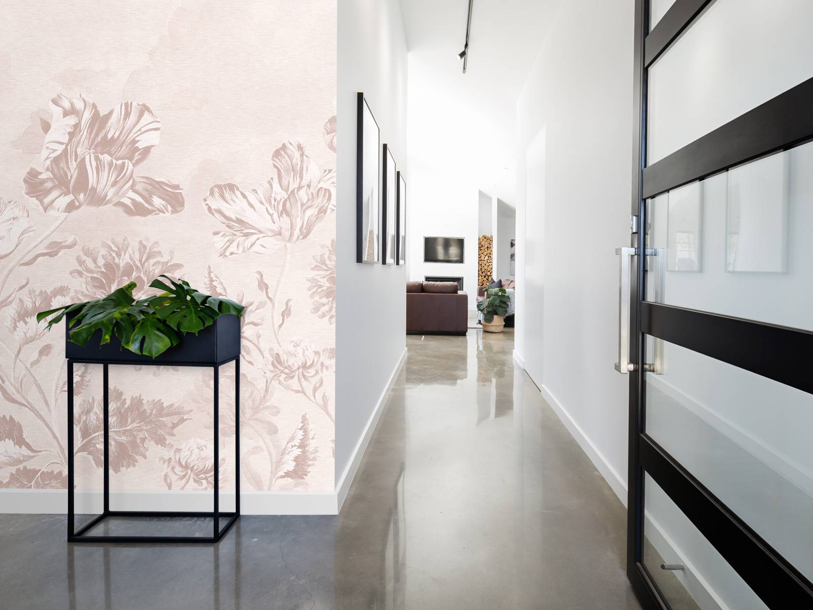 Stampa artistica da parete con stampa floreale per bagno