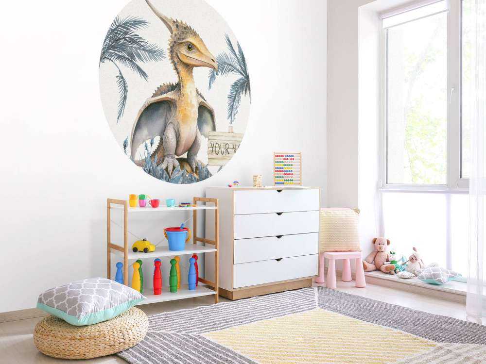 Baby pteranodon nella giungla blu