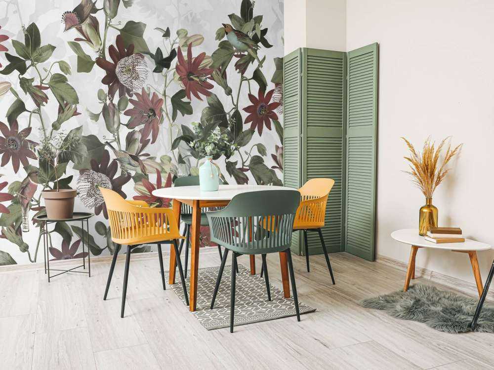 Sette Uccelli in Foliaggio Incantato - Avorio