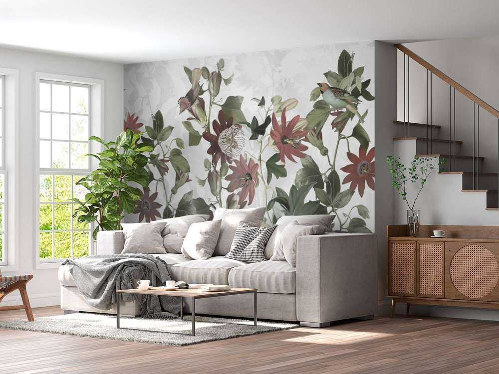 Sette Uccelli in Foliaggio Incantato - Avorio