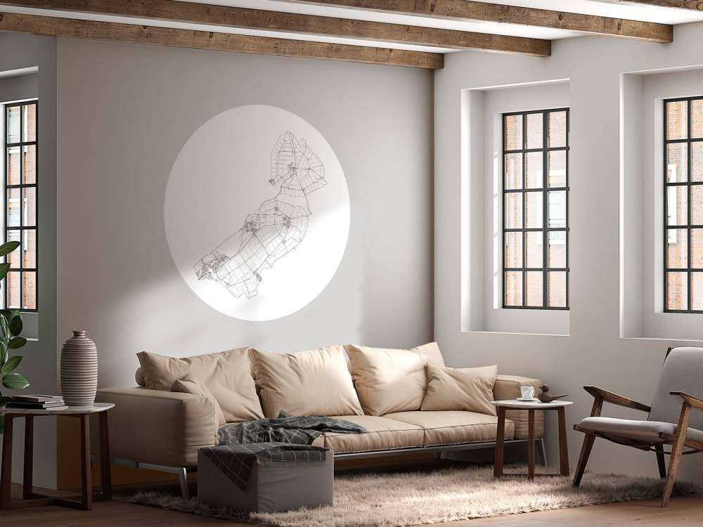 Mappa di Flevoland, bianco