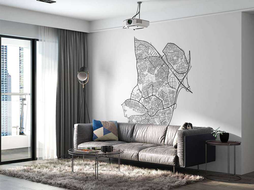 Mappa di Amersfoort, bianco