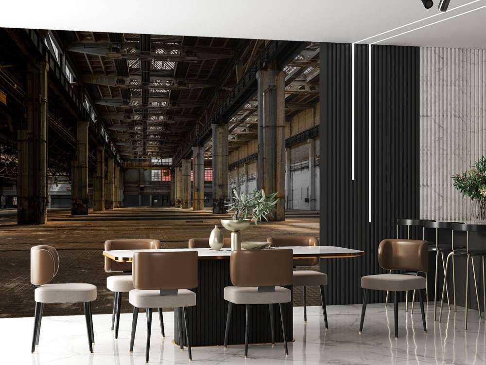 Una sala abbandonata