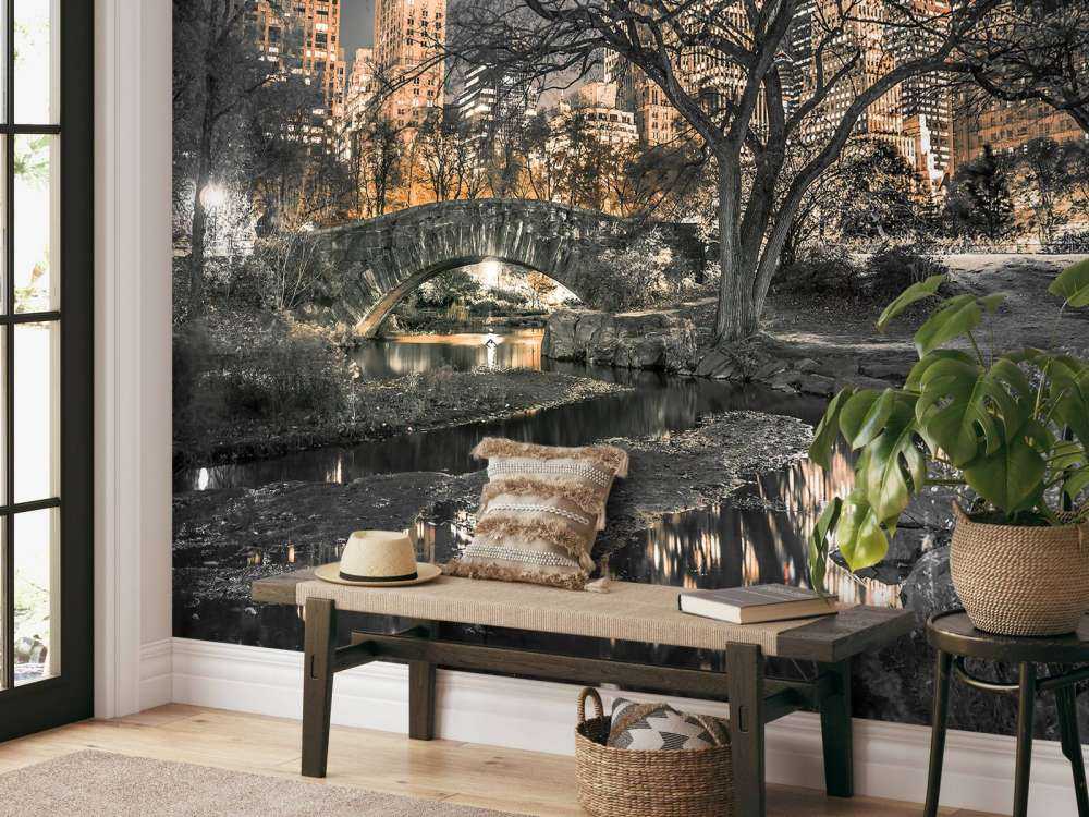 Parco centrale di sera