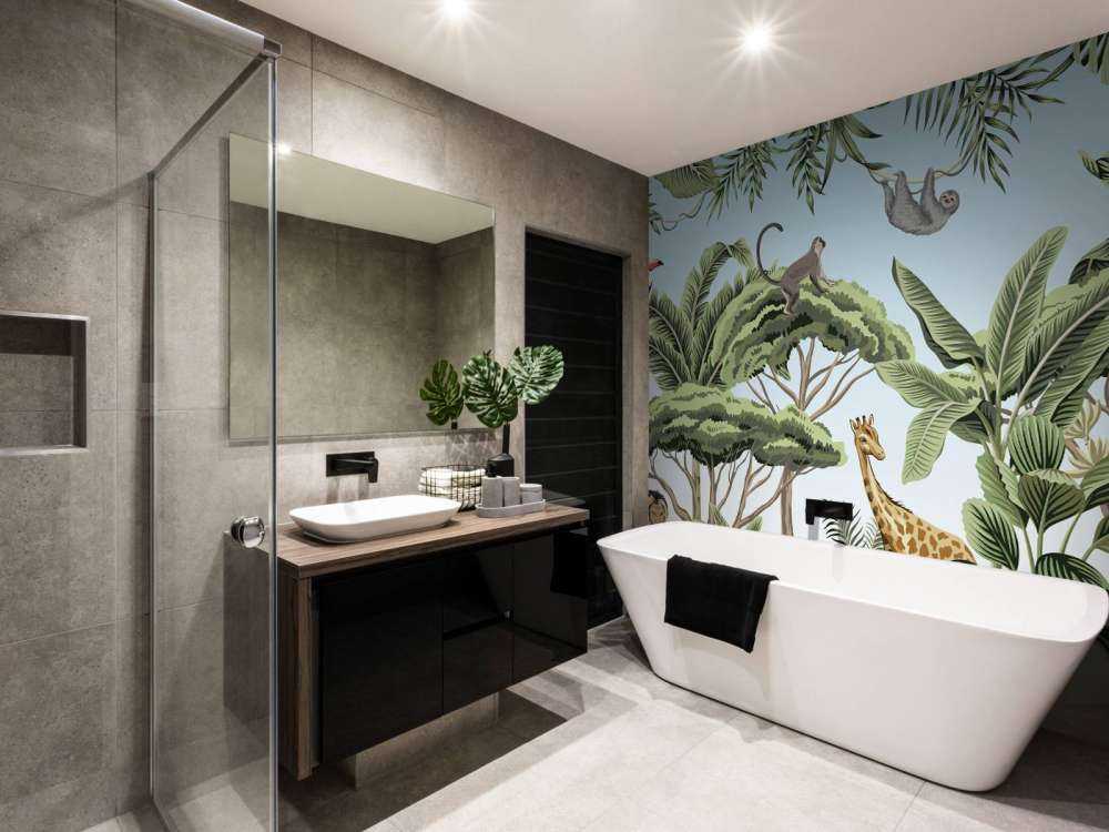 Motivo con animali della giungla