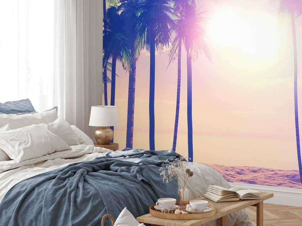 Palme d'epoca e oceano