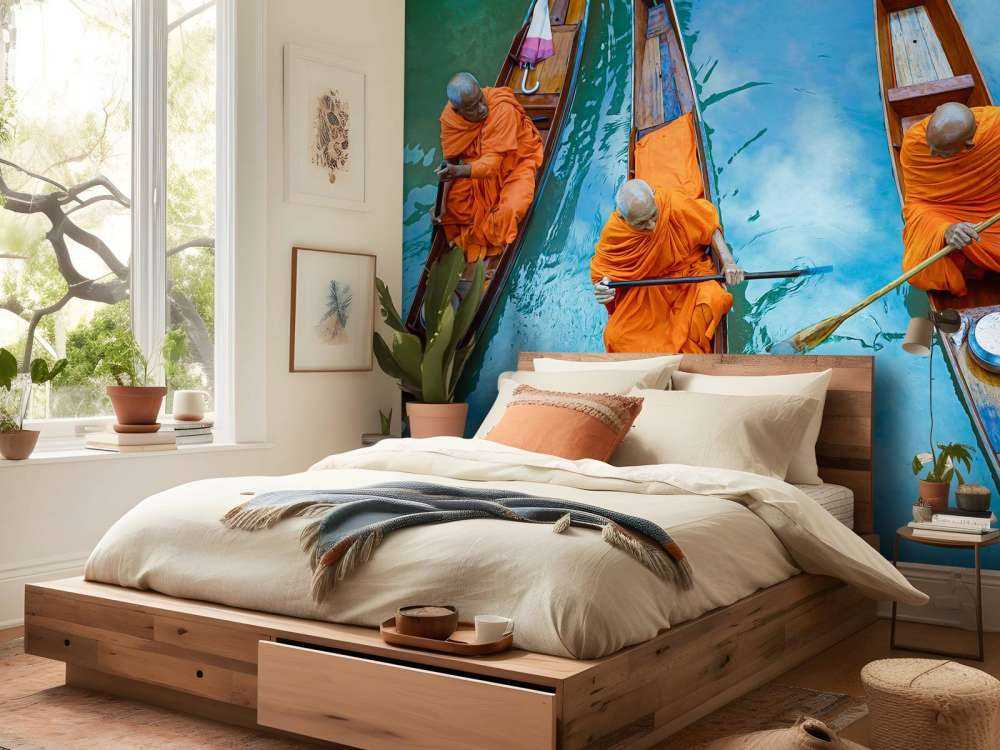 Monaco in barca di legno