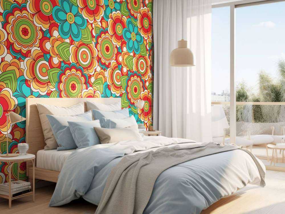 Fiori colorati e retrò