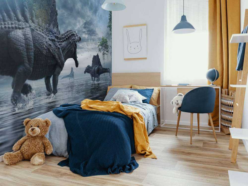 Gruppo di Spinosauri in una zona di caccia