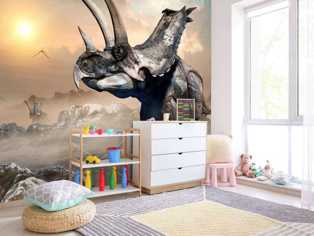 Dinosauri nella nebbia del mattino