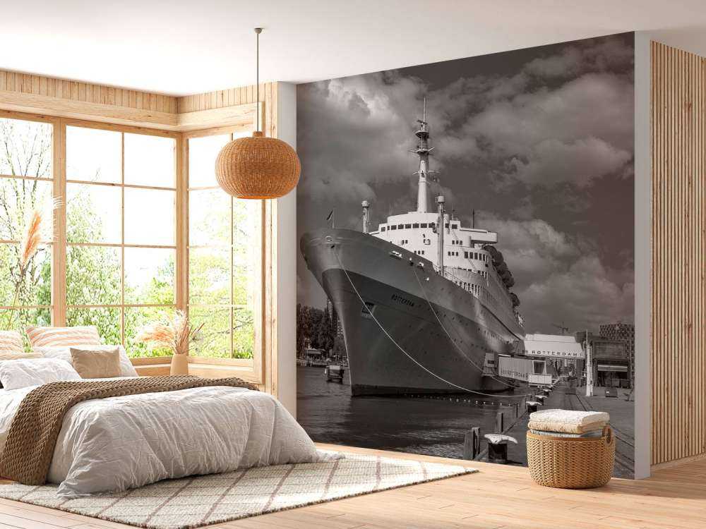 Ex piroscafo SS Rotterdam in bianco e nero
