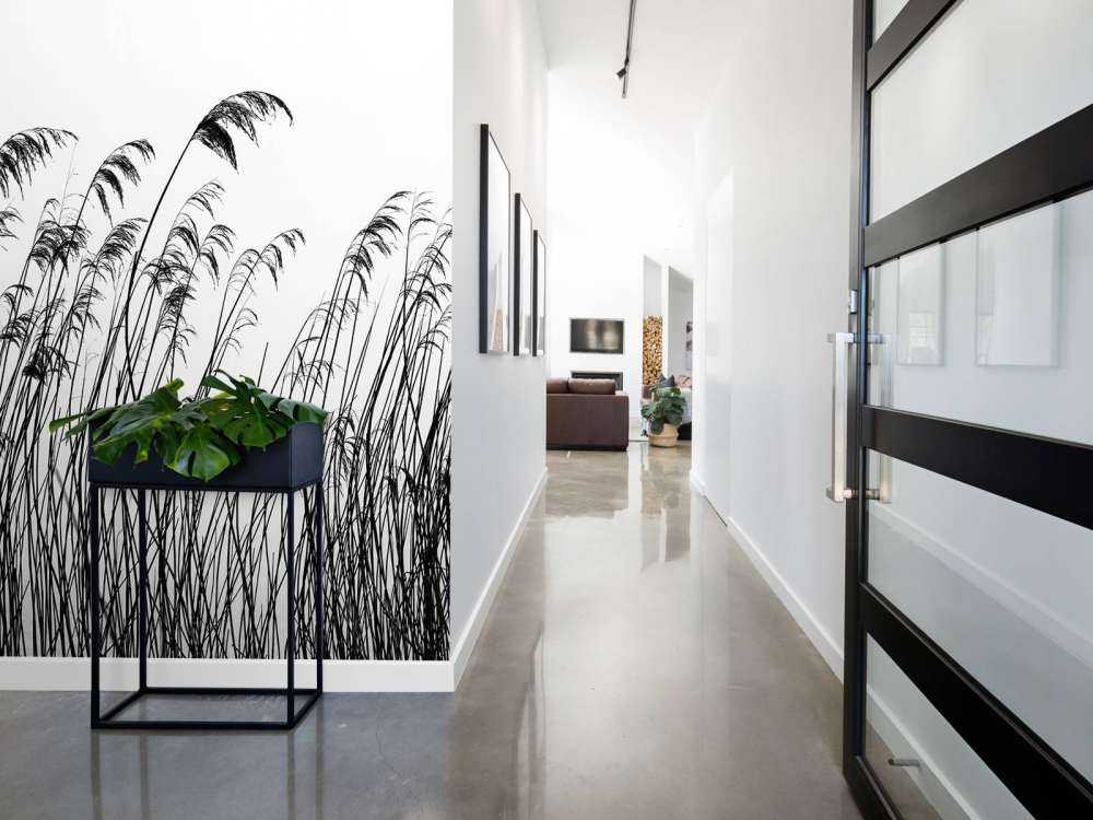 Cannaiola sul lungomare in bianco e nero