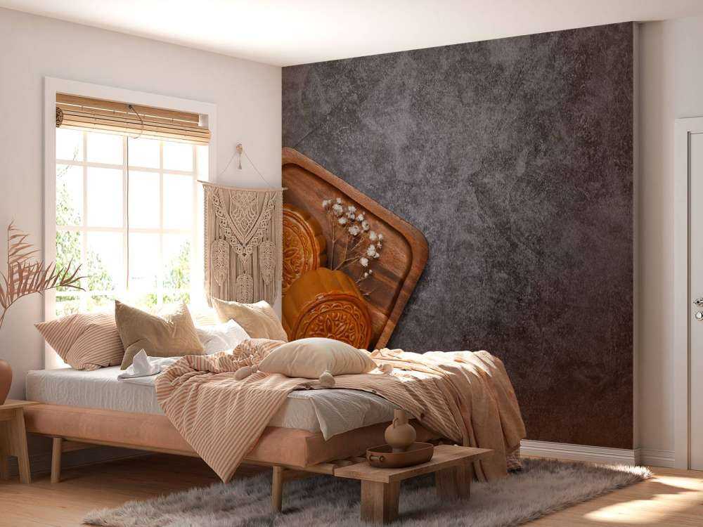 Torte di luna su un piano di lavoro nero