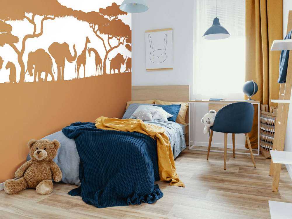 Silhouette animali da safari, colore ruggine