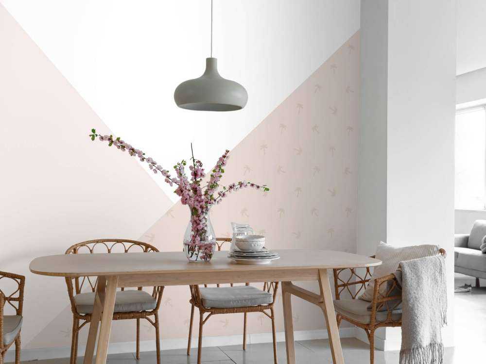 Triangoli rosa con palme