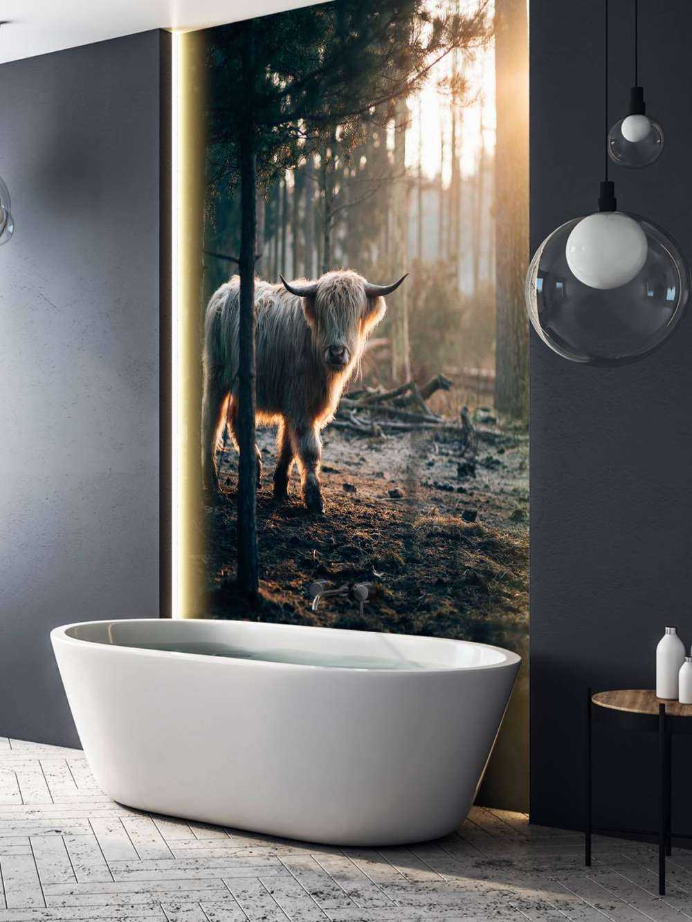 Highlander scozzese bianco