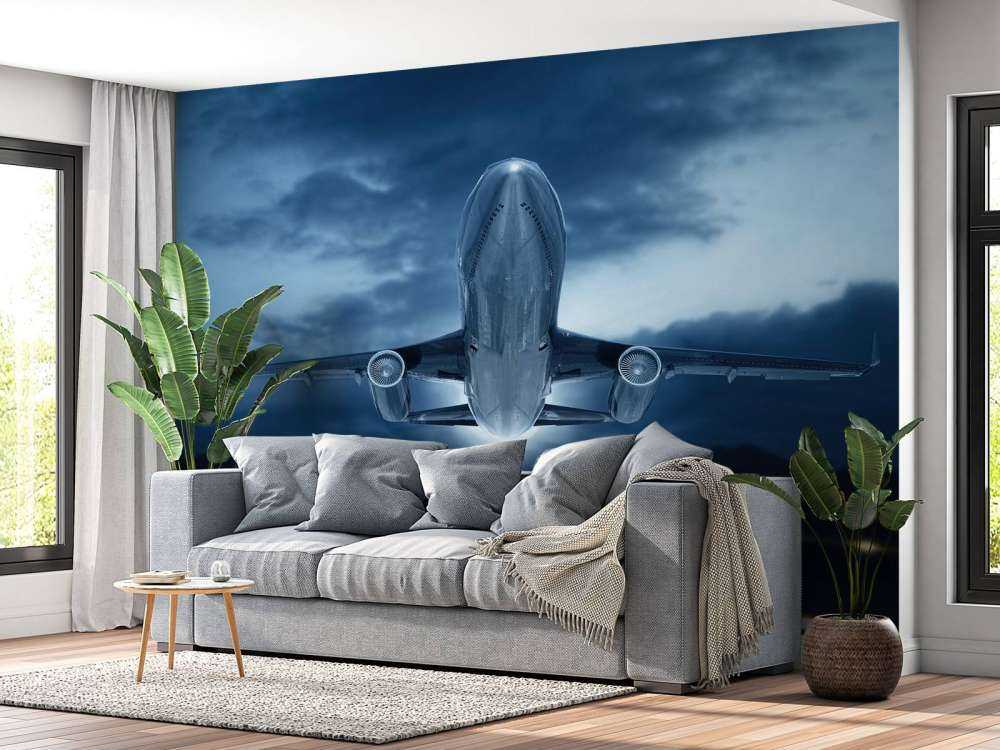 Piano ascendente con cielo scuro